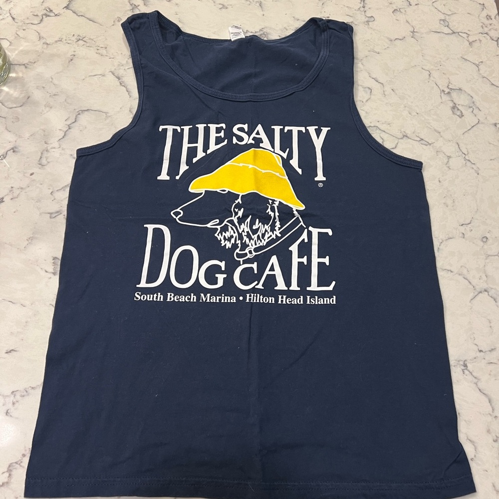 Salty Dog Cafe Tank Navy Blue